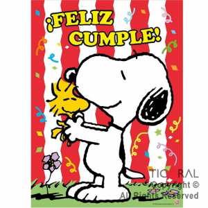SNOOPY AFICHE FELIZ CUMPLE